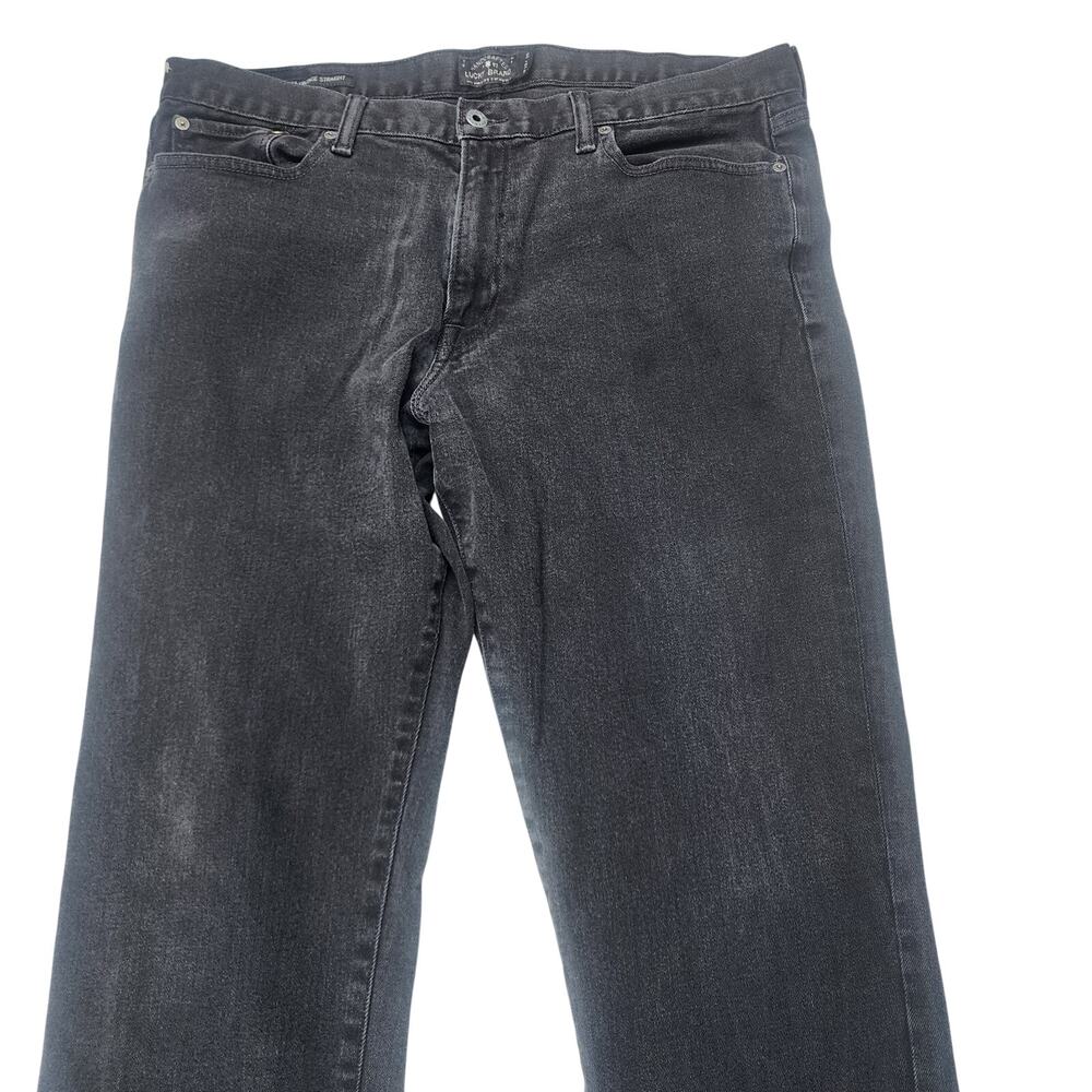 Lucky Brand 363 Vintage Straight Stretch Black Denim Jeans Mens Size 38 x 30